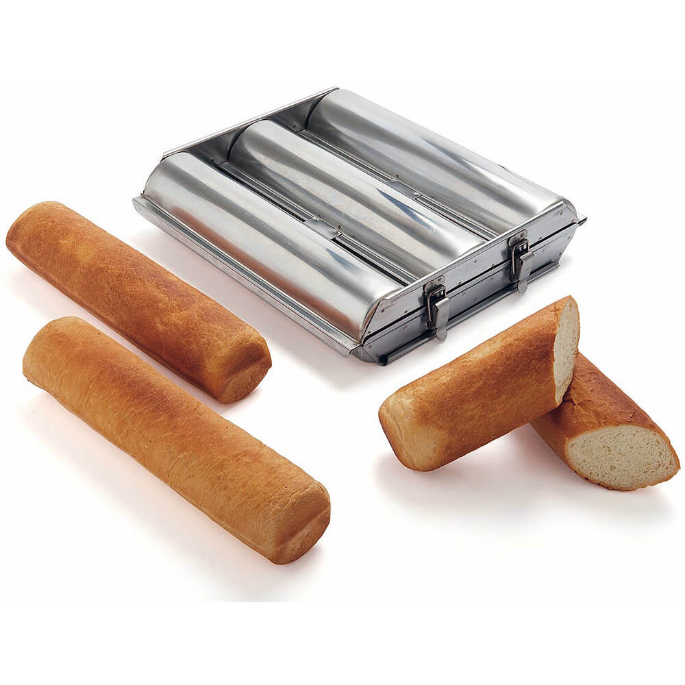 World Cuisine Aluminized Steel Bread Pan with Lid, 11-7/8 x 4 x 4