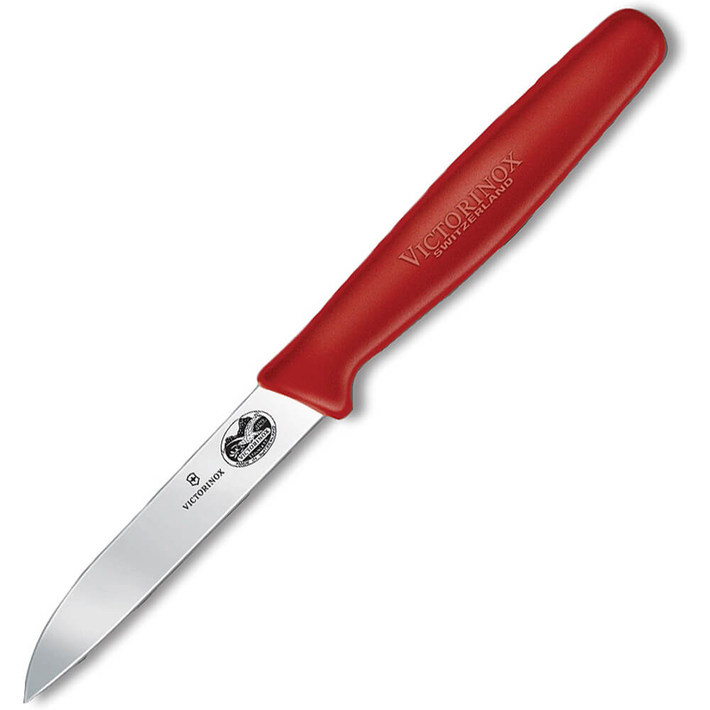 3.25″ Paring Knife, Sheeps Foot, Small, Red Nylon Handle – DEI