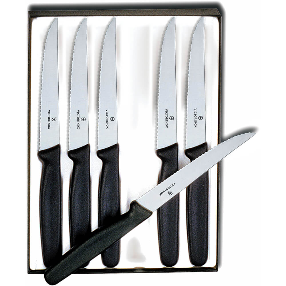 Victorinox  Victorinox Kitchen and Butcher 5.2030.12-X4 (46003) Six Piece Steak  Knife Set - Pointed / Serrated
