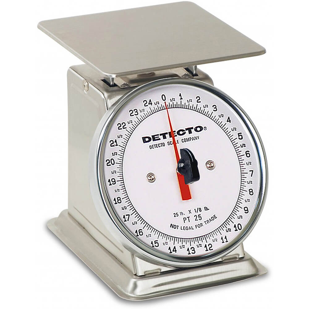 Detecto PT-500SRK Top Loading Rotating Dial Scale Stainless Steel
