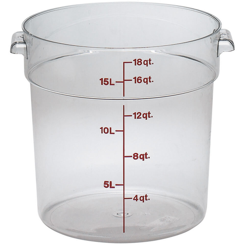 Cambro 2 Qt. White Round Polyethylene Food Storage Container