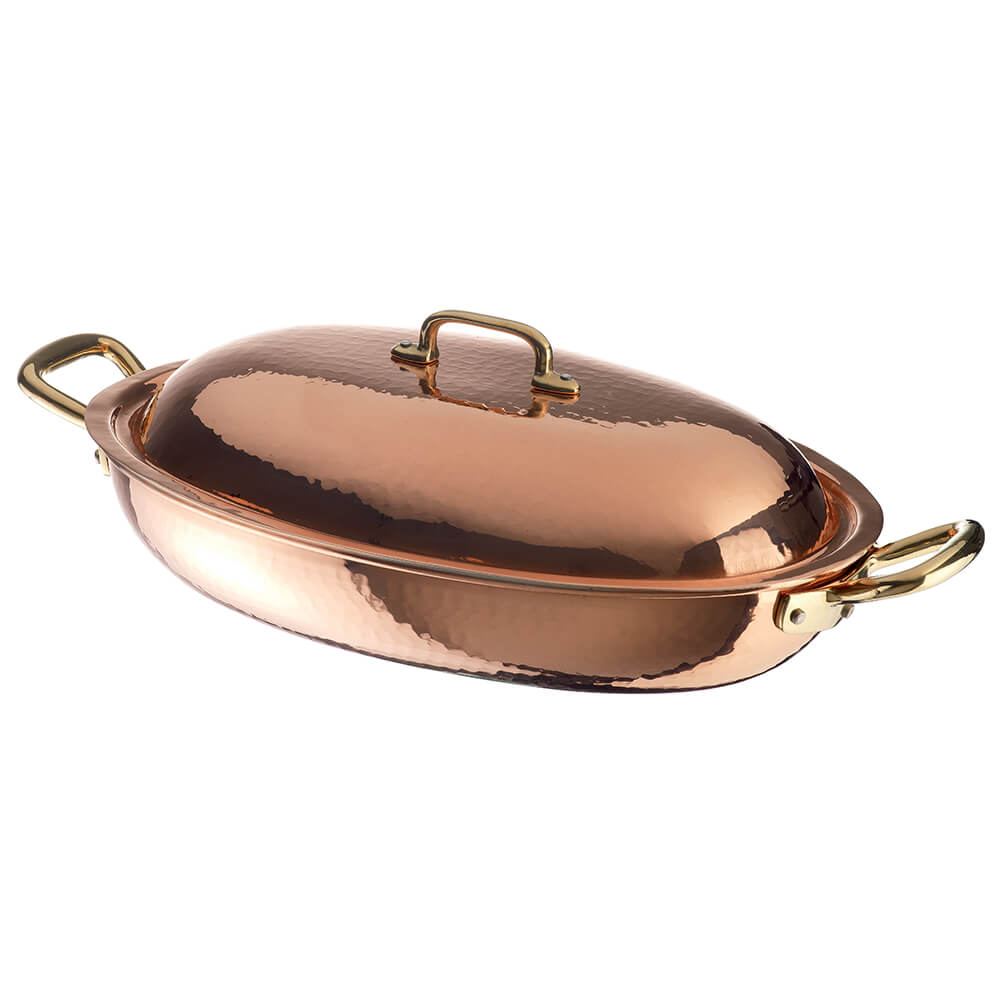 Copper Oval Roasting Pan DEI Equipment